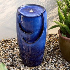 Oversized Ceramic Fountain with LED Light