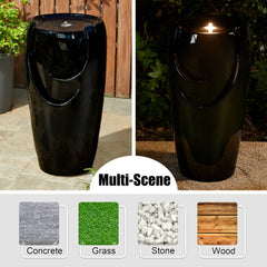 Oversized Ceramic Fountain with LED Light