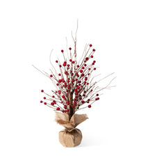 Christmas Red Berry Table Tree Decor Red