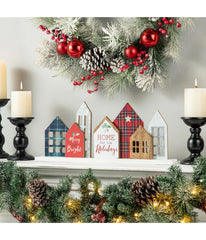 Christmas House Wooden Decor Multi