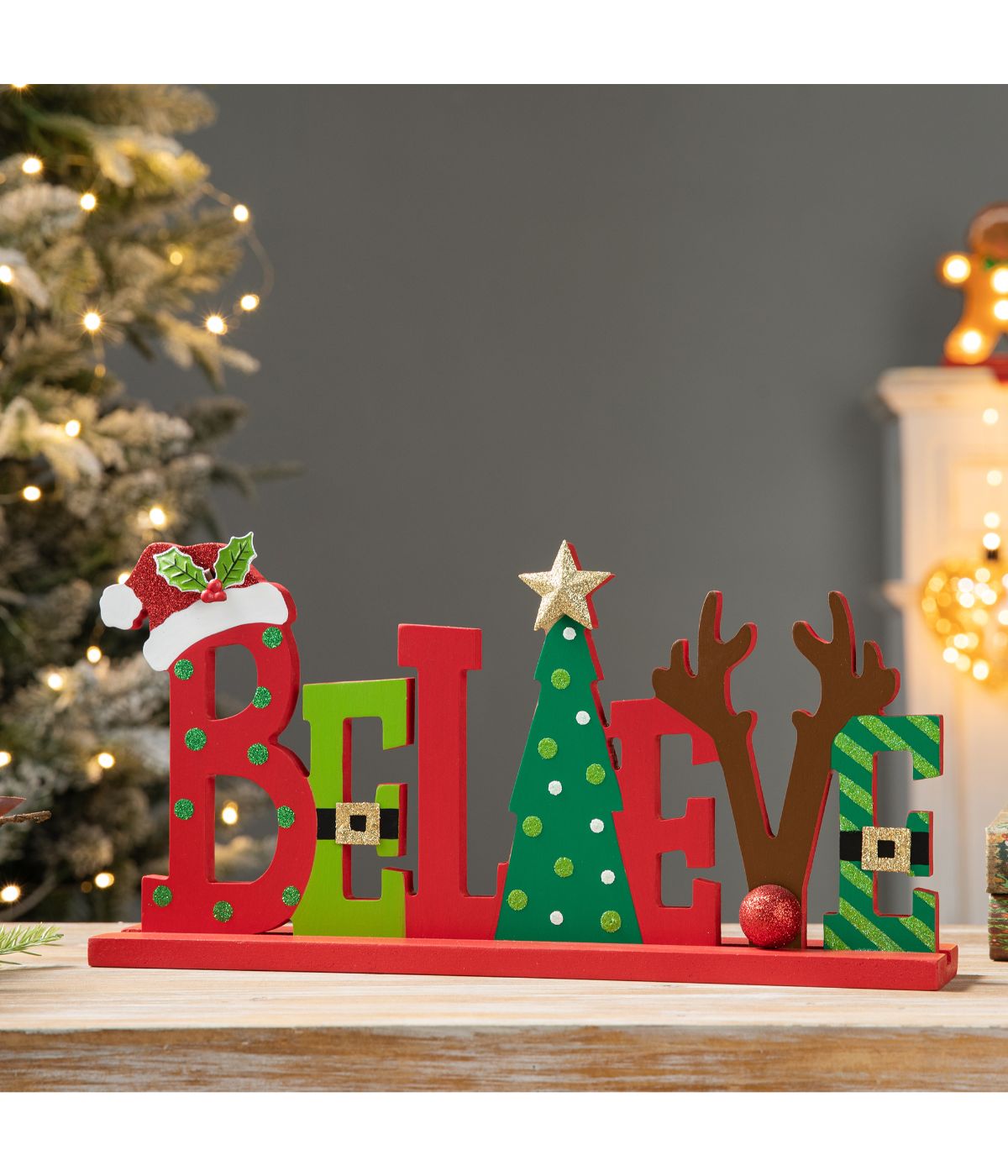  Glitzhome Wooden Christmas 