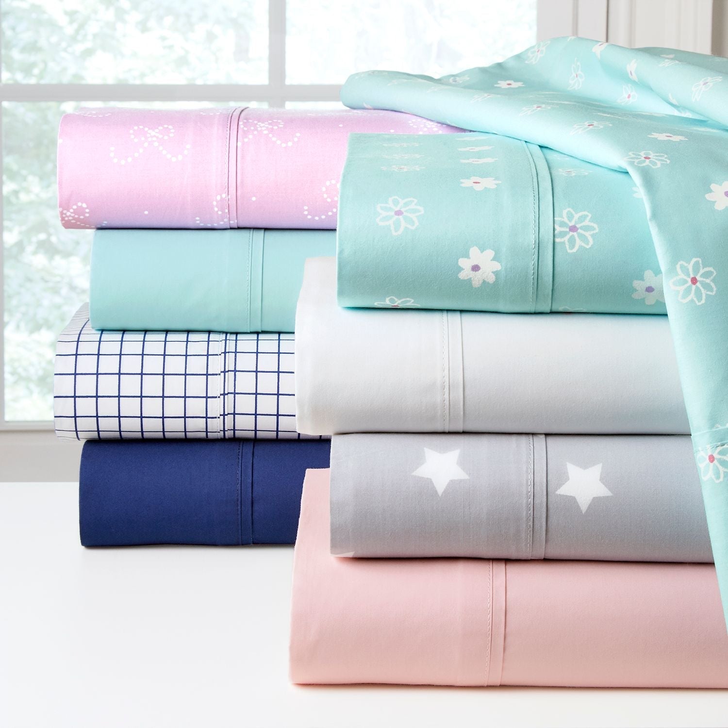  Pointehaven 200 Thread Count Cotton Sheet Set - Unicorn - Bonton