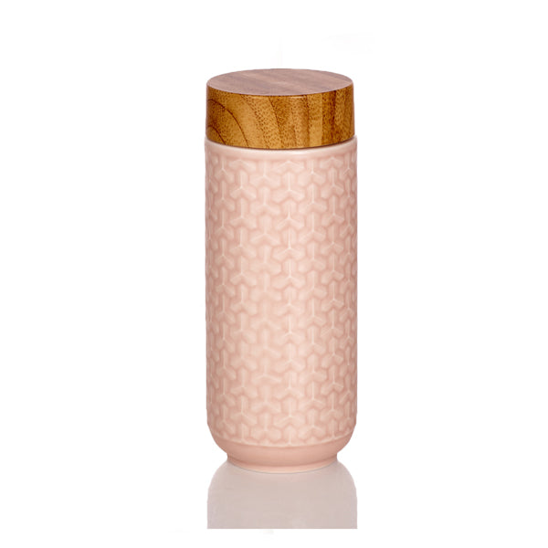  Acera Mountain Armor Pattern Tea Tumbler - Rose Pink - Bonton