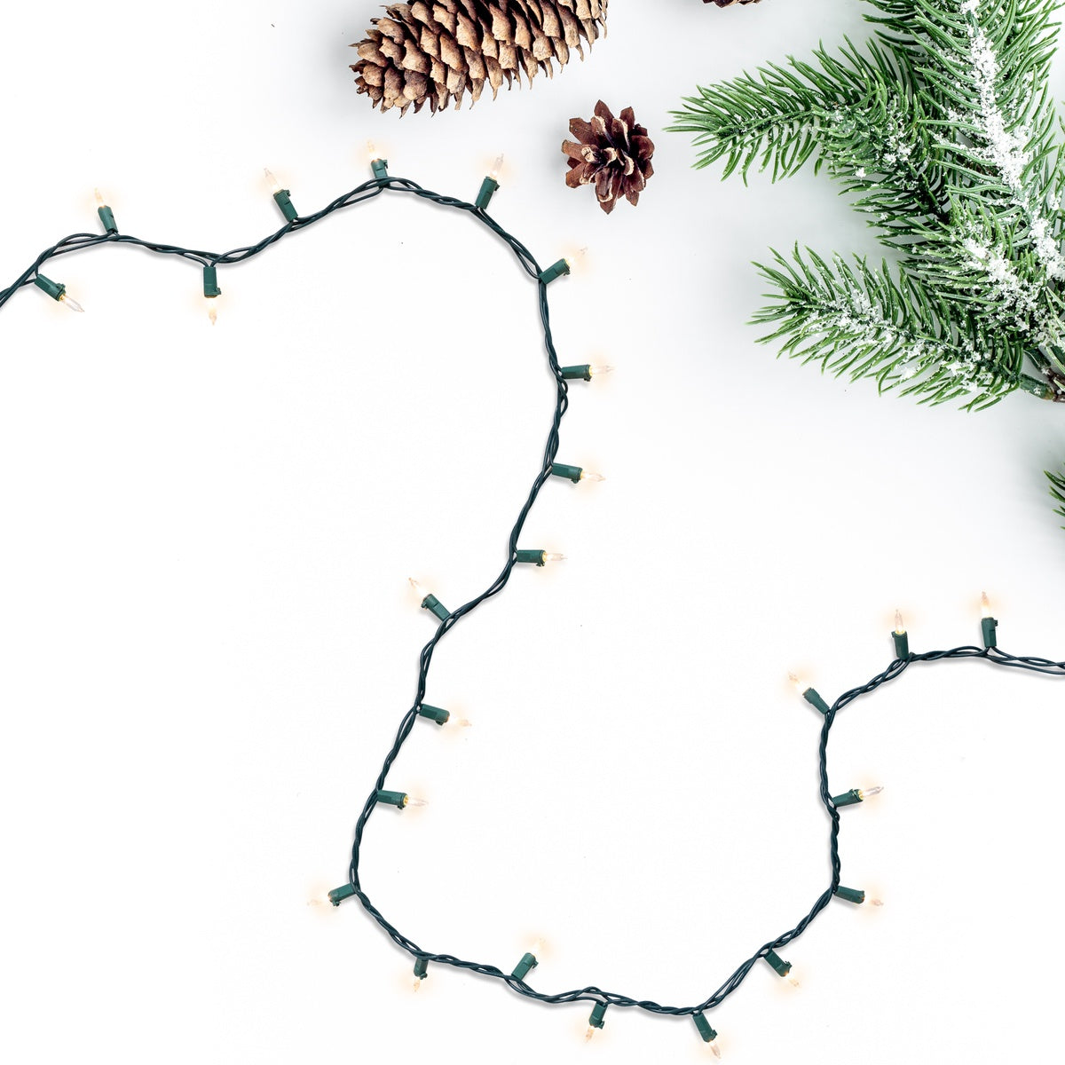  Northlight 100-Count Clear Mini Christmas Light Set  20.25ft Green Wire - Default Title - Bonton