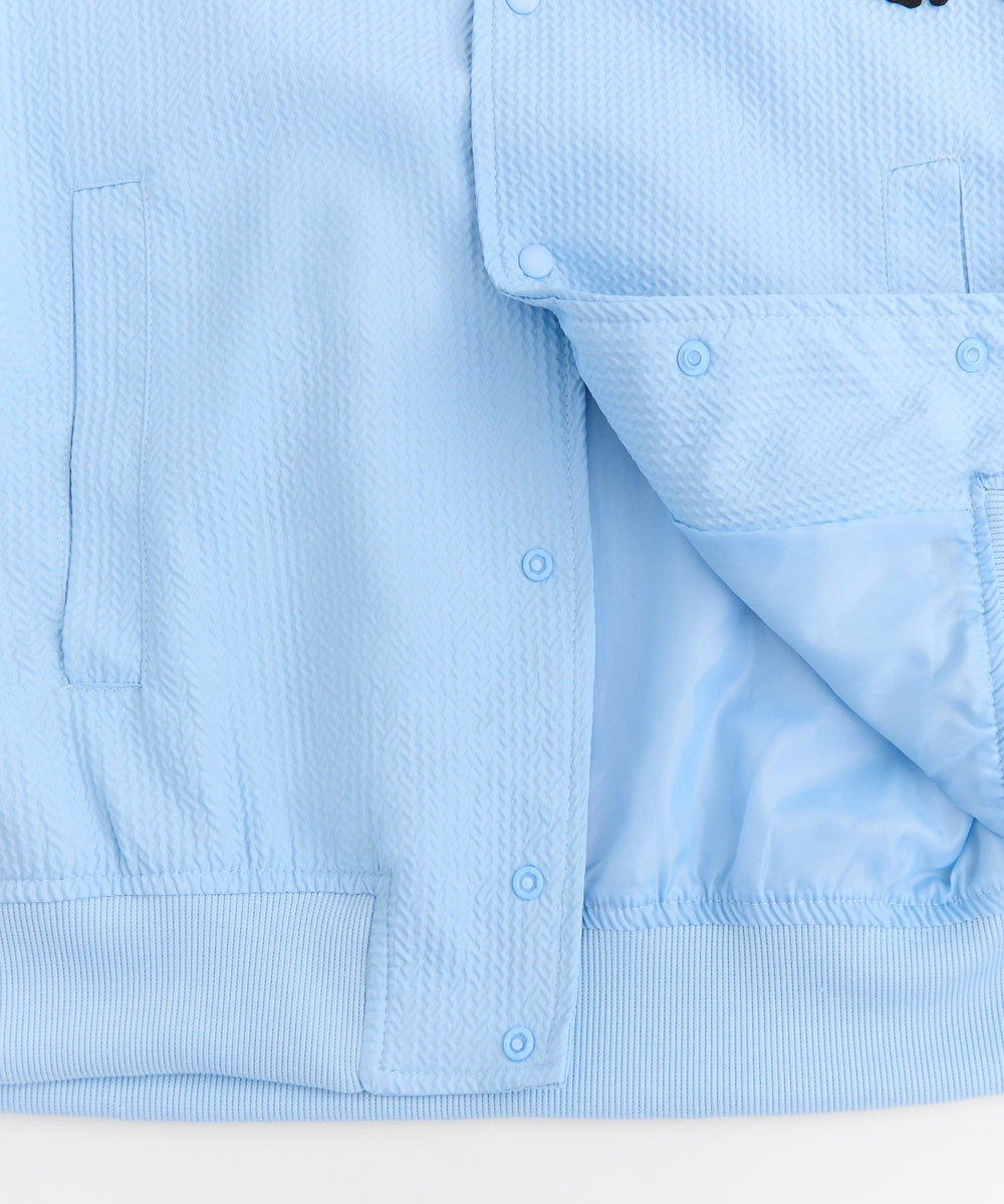  Reason Clothing Coaches Chenille Patched Jacket - Light Blue - LIGHT BLUE - Bonton