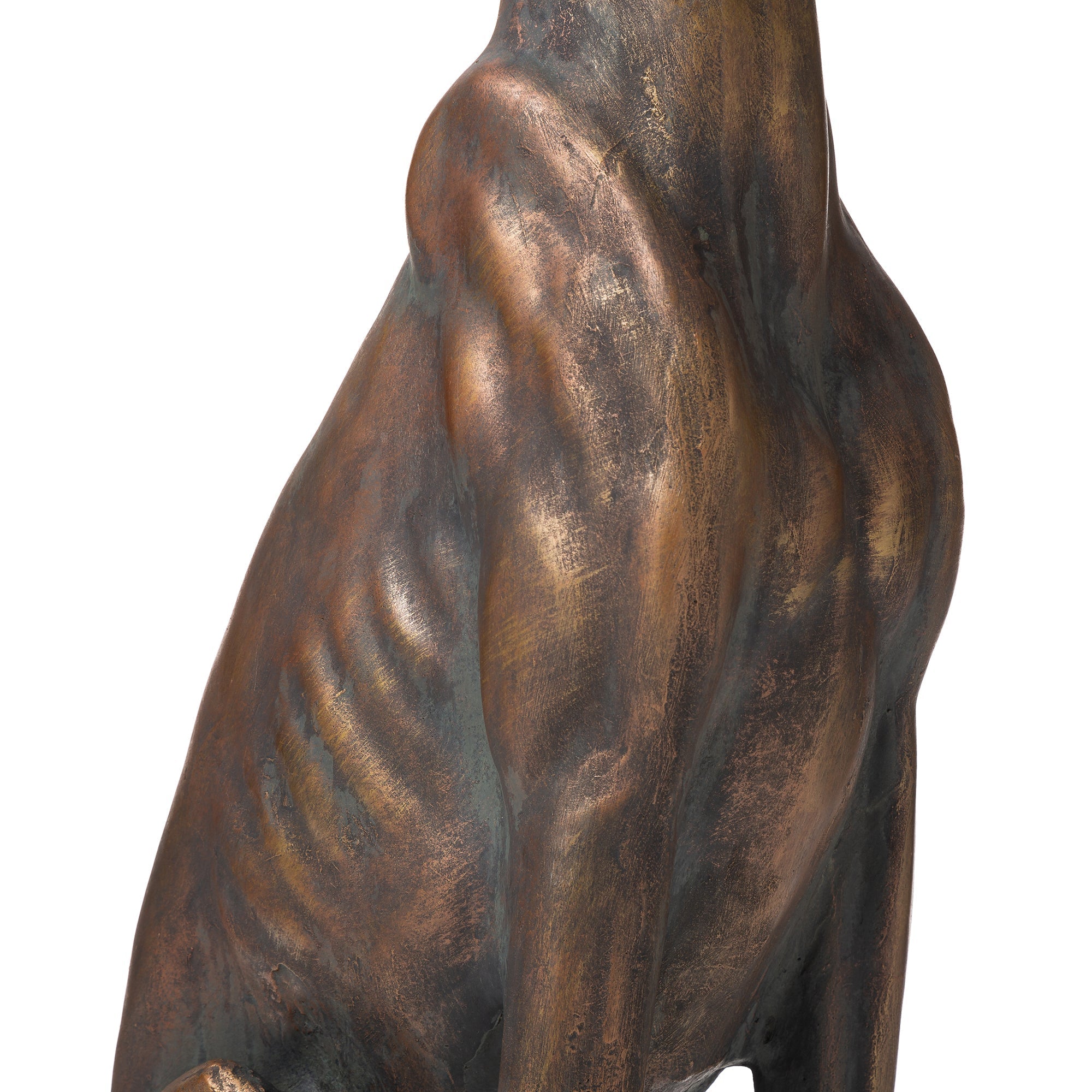  Glitzhome Sitting Greyhound Dog Statue 30.25