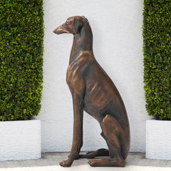 Sitting Greyhound Dog Statue 30.25"H