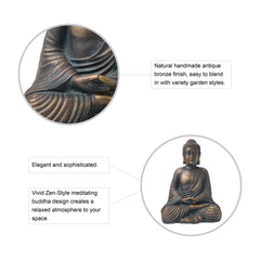 Meditating Buddha Zen Style Statue