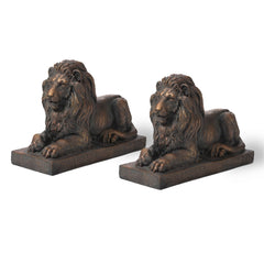 Lying Guardian Lion Statue Set of 2 - 21.5"L