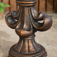 Bronze Standing Fleur De Lis Garden Statue