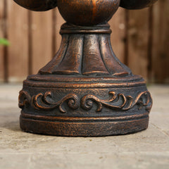 Bronze Standing Fleur De Lis Garden Statue