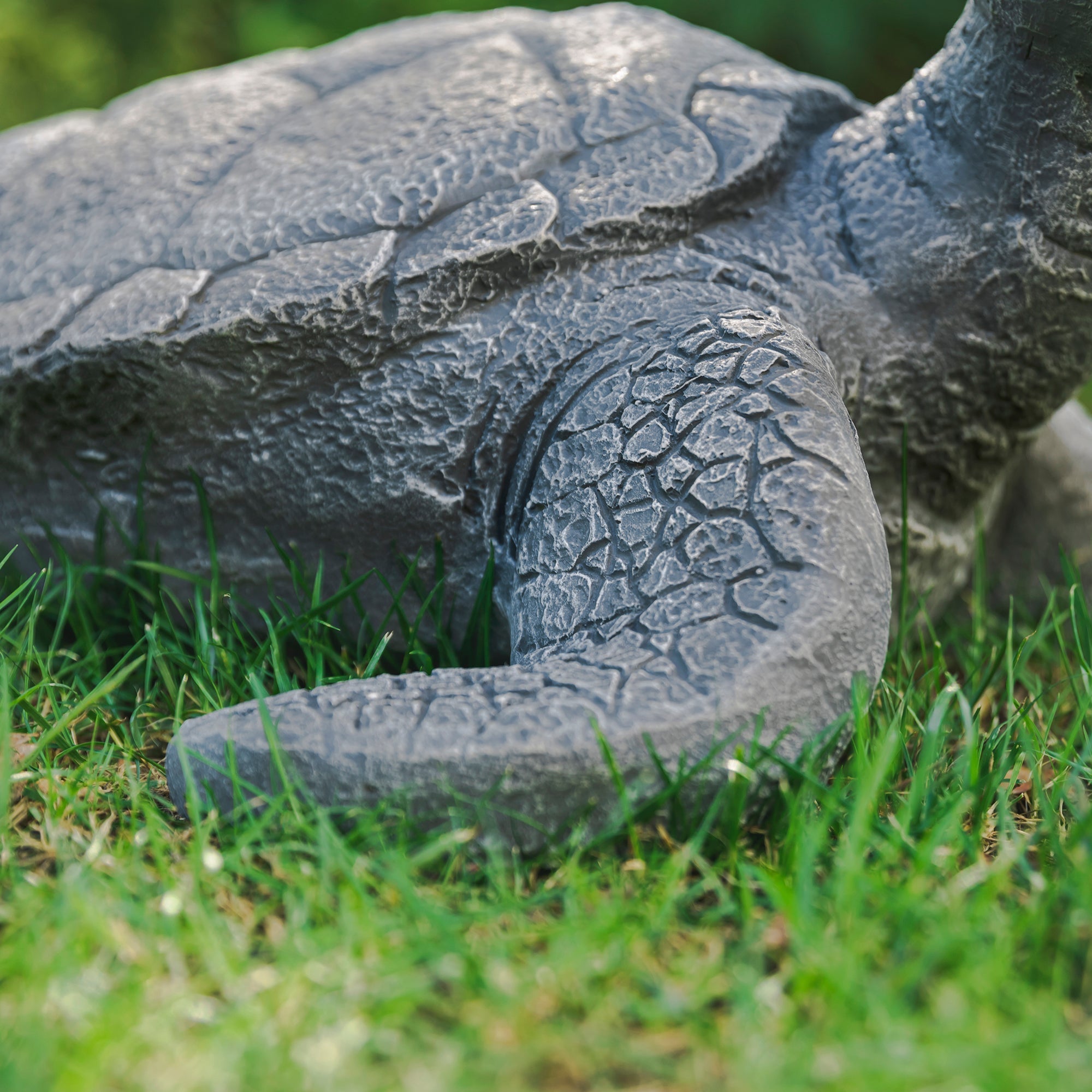  Glitzhome Tortoise Garden Statue - Gray - Bonton