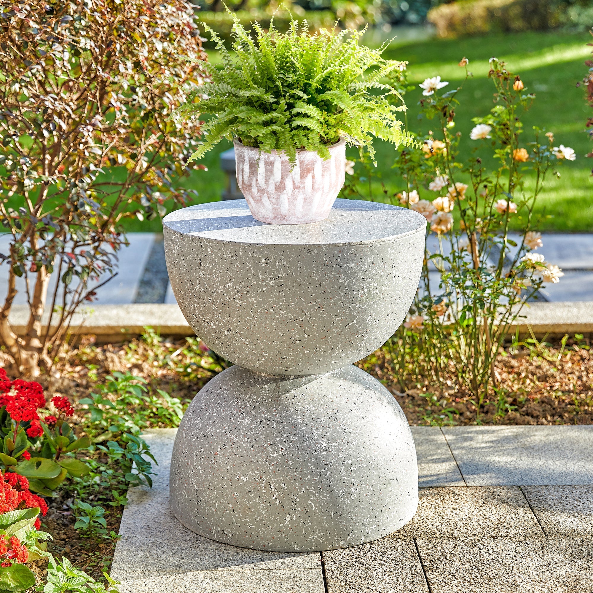  Glitzhome Multi-functional Garden Stool - Gray - Bonton