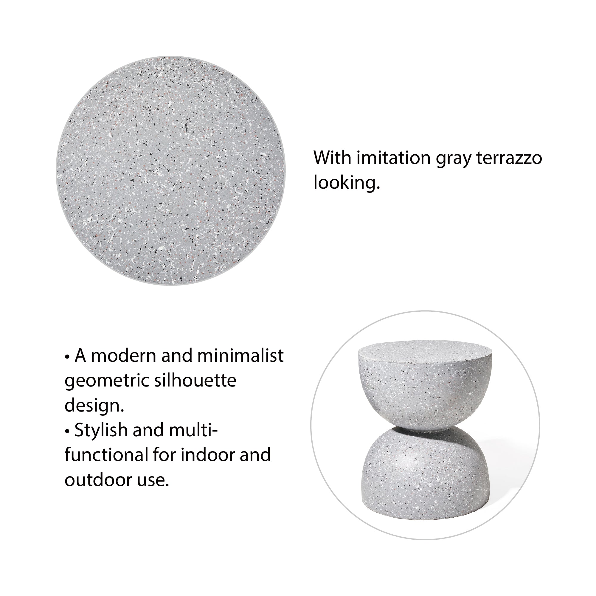  Glitzhome Multi-functional Garden Stool - Gray - Bonton