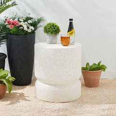 Multi-functional Faux Terrazzo Garden Stool