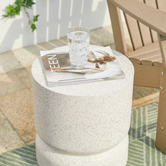 Multi-functional Faux Terrazzo Garden Stool