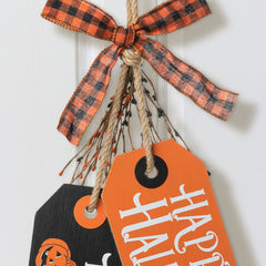 24.75" H Halloween Wooden Doorknob Hanging Decor