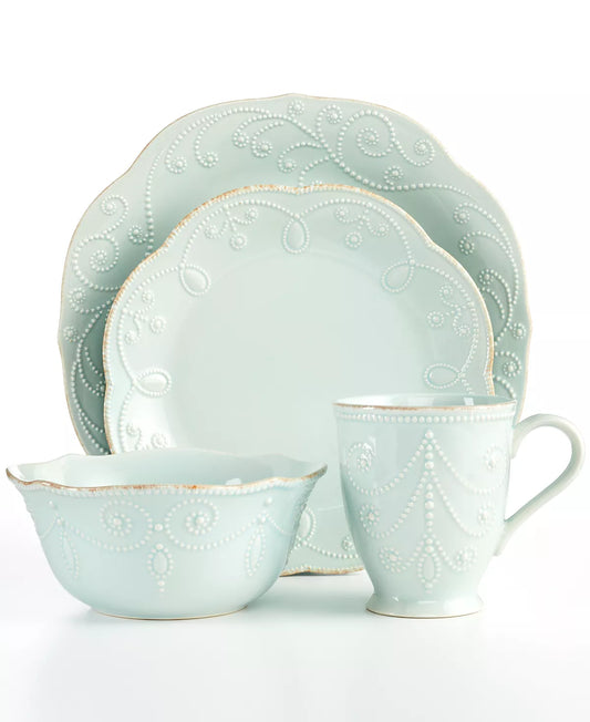 French Perle Dinnerware Set 4-Piece