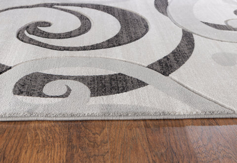 Turquoise Swirls Hand-Carved Soft Living Room Area Rug by Homemartgoods