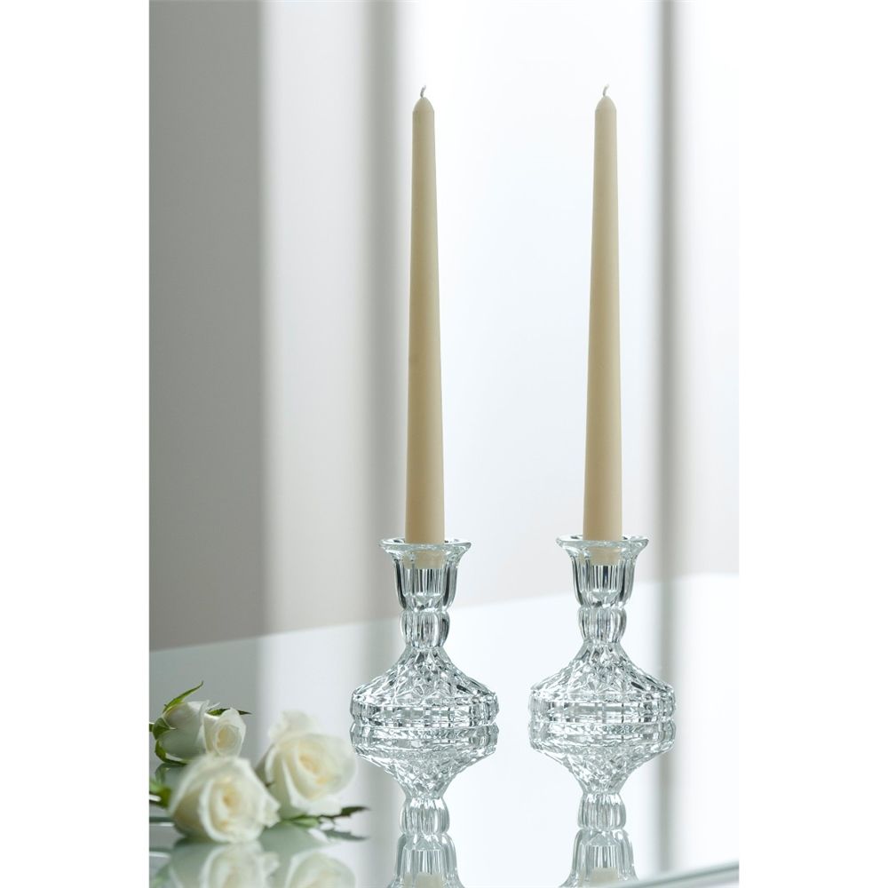  Galway Crystal Ashford Candlestick Set - Transparent - Bonton