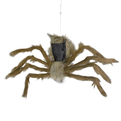 24" Brown Spider With LED Eyes Halloween Decoration