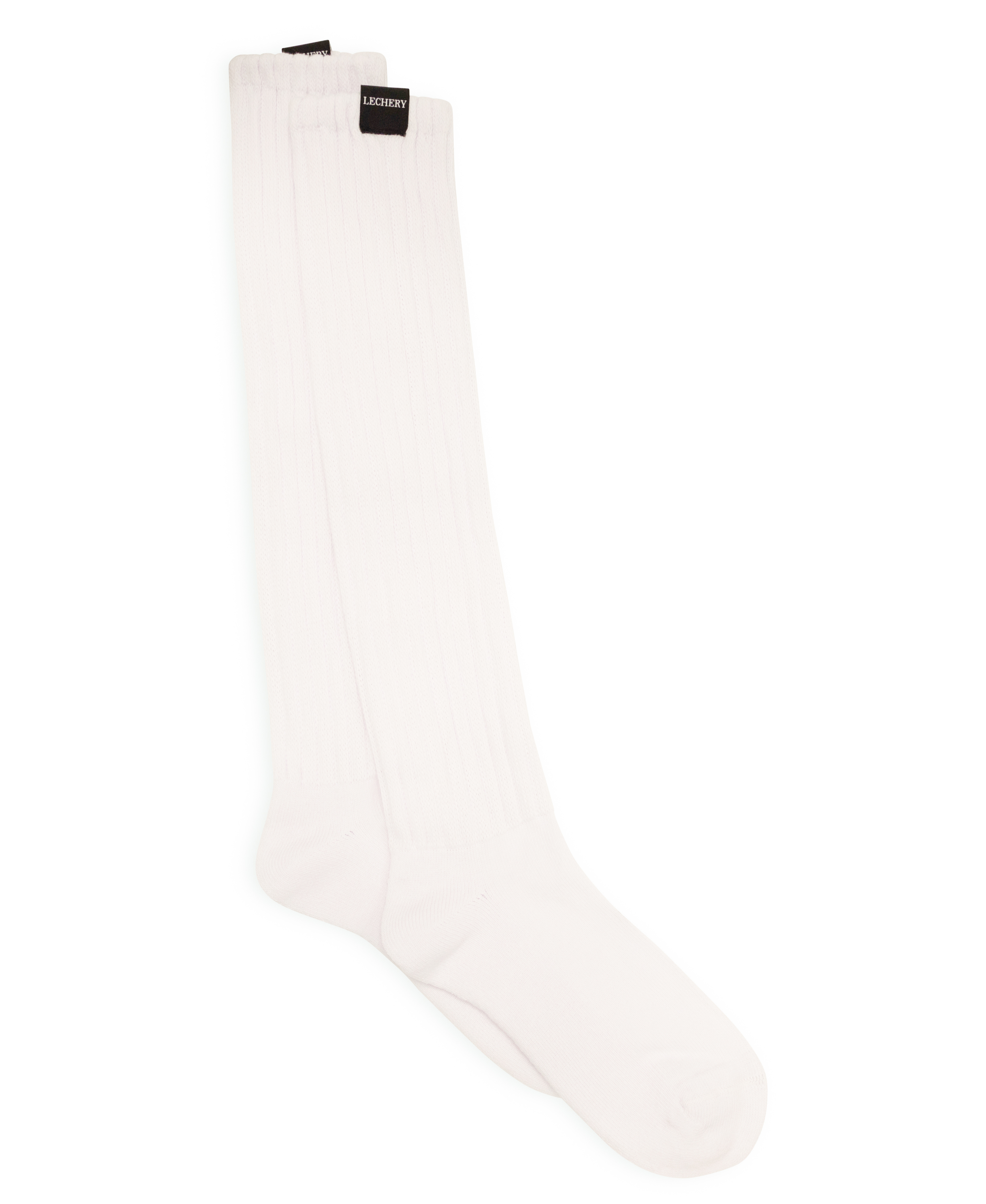  LECHERY LECHERY UNISEX SCRUNCH SOCKS - WHITE - Bonton