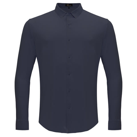 Olympic Victory Button-Up Shirt GREY BLUE