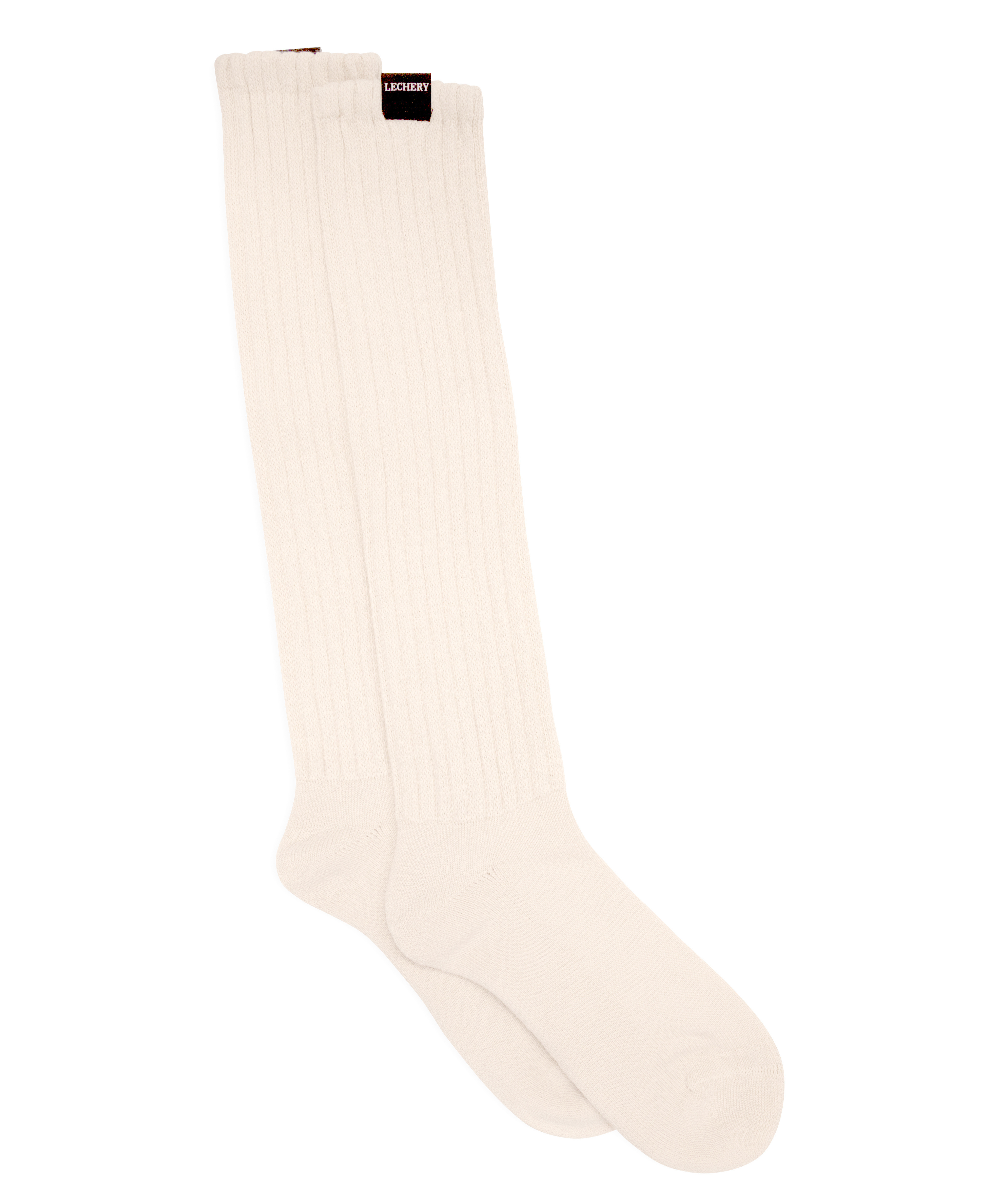  LECHERY LECHERY UNISEX SCRUNCH SOCKS - WHITE - Bonton