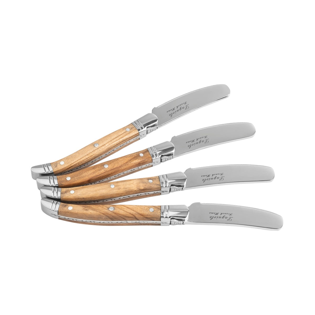  French Home Connoisseur Laguiole Set of 4 Spreaders With Olive Wood Handles - Default Title - Bonton