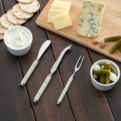 Jubilee Cheese Knife, Spreader and Fork Set - Shades of Light