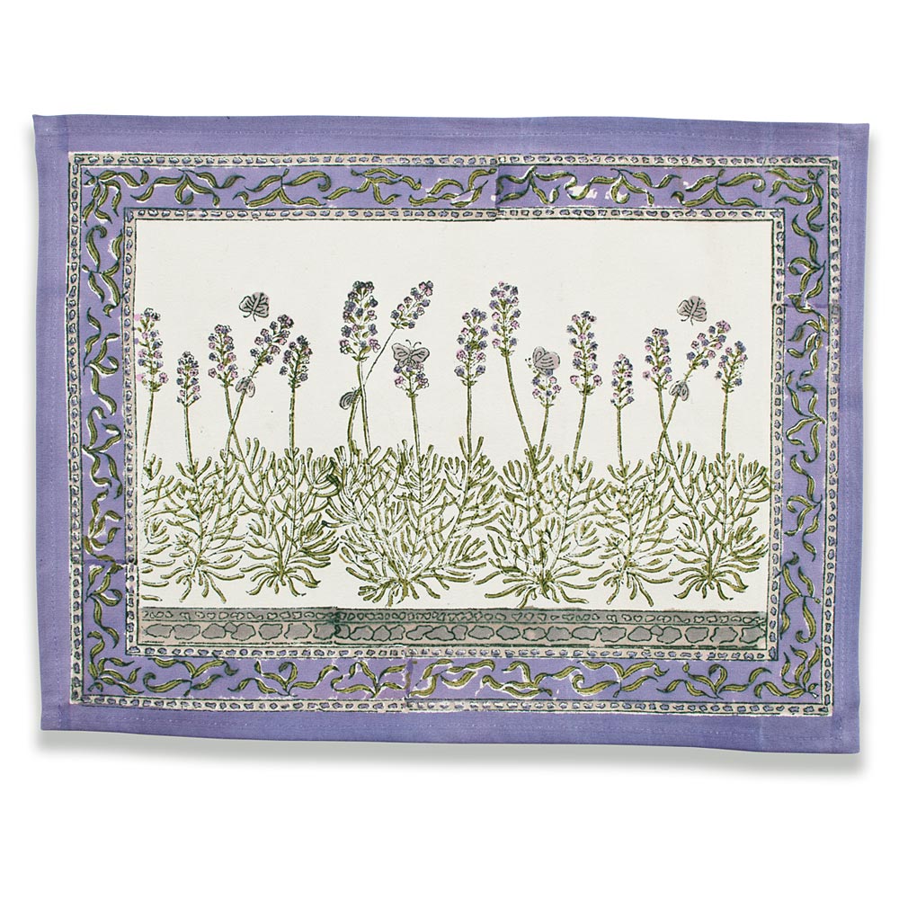  Couleur Nature Lavender Placemats Set of 6 - Purple - Bonton