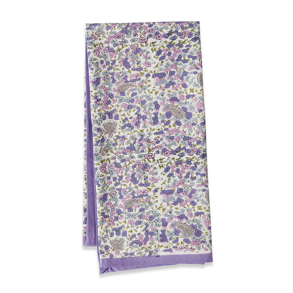  Couleur Nature Lavender Purple Tea Towels Set of 3 - Purple - Bonton