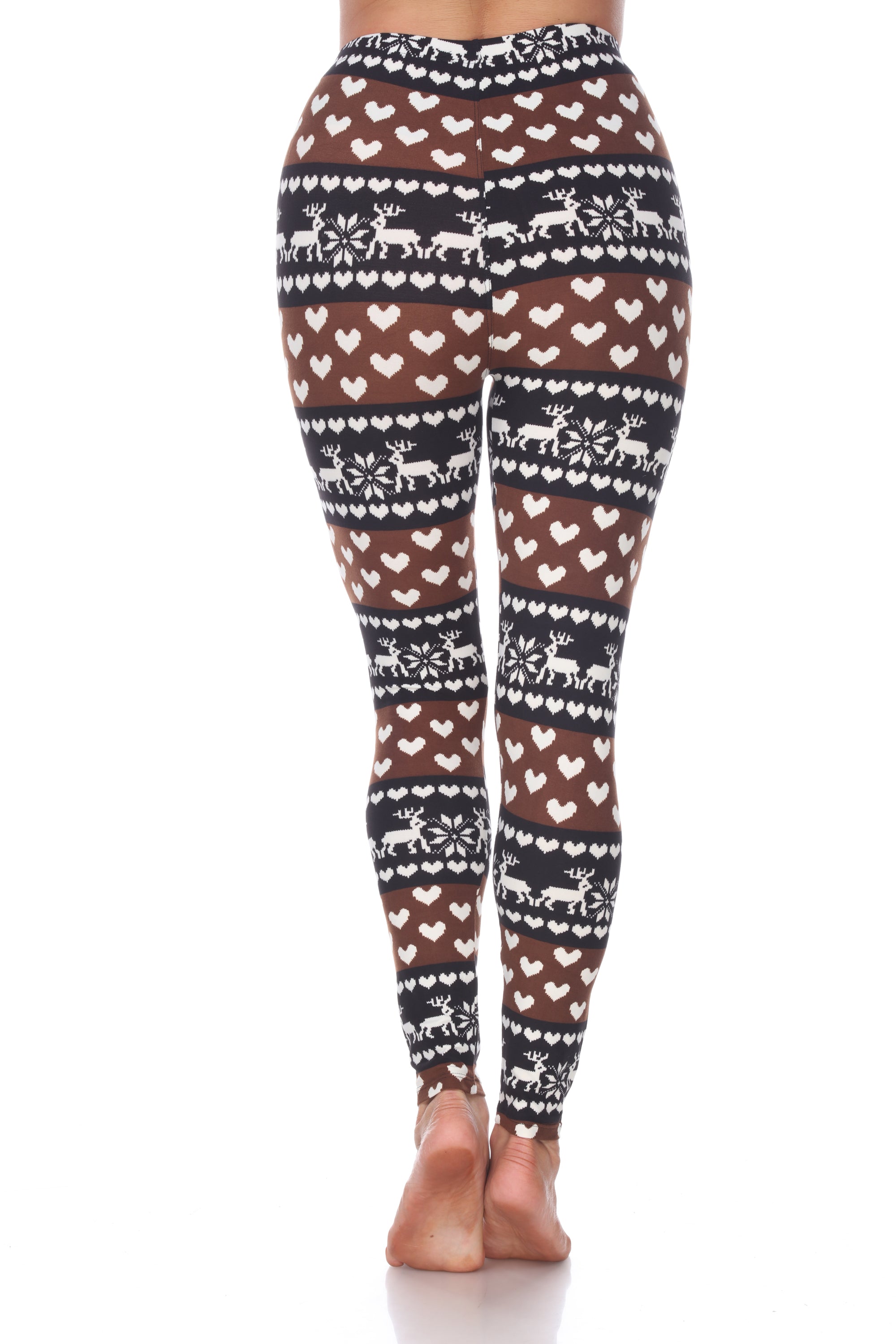  White Mark Women's One Size Fits Most Printed Leggings - one size - Bonton