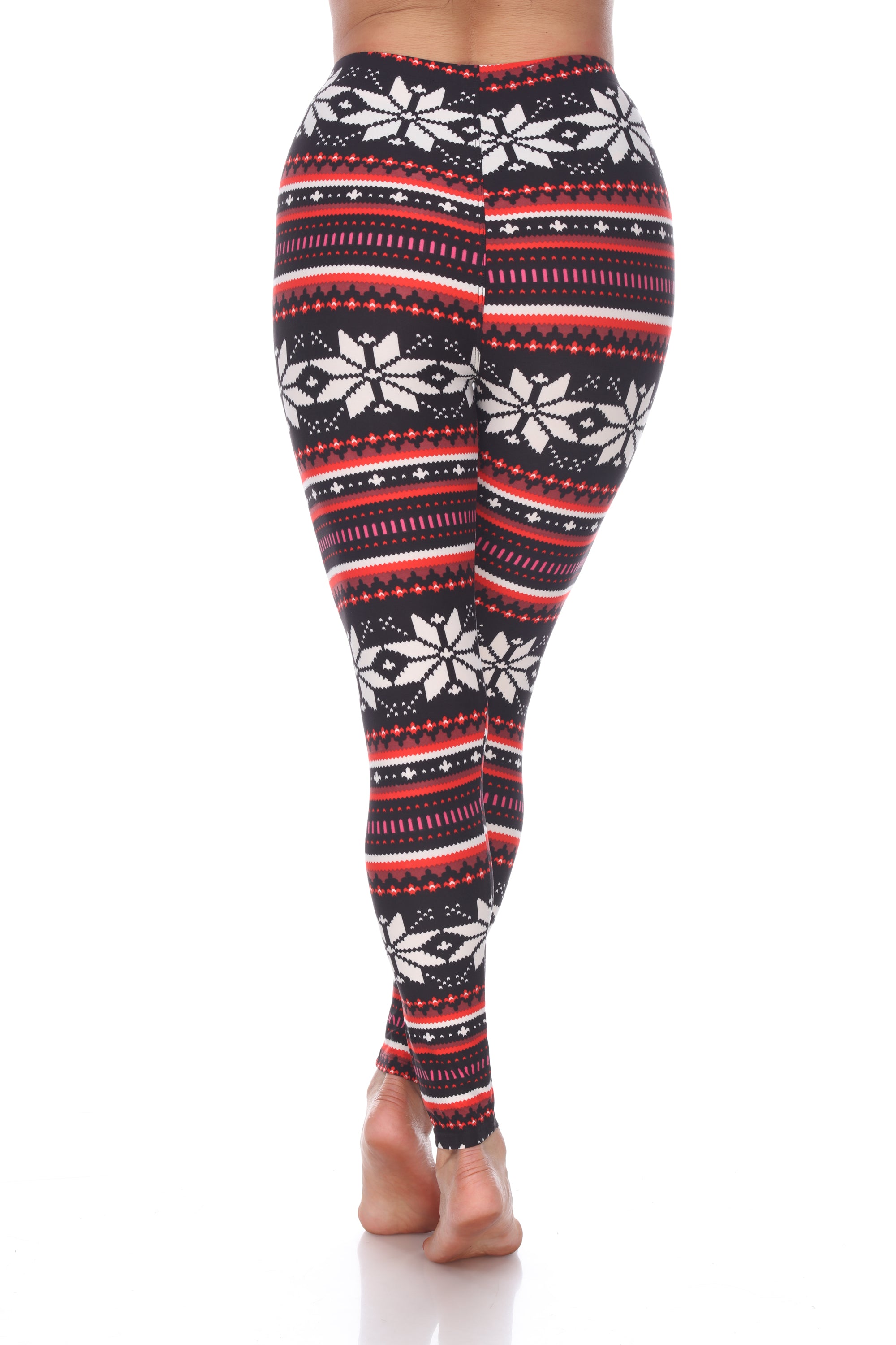  White Mark Women's One Size Fits Most Printed Leggings - one size - Bonton