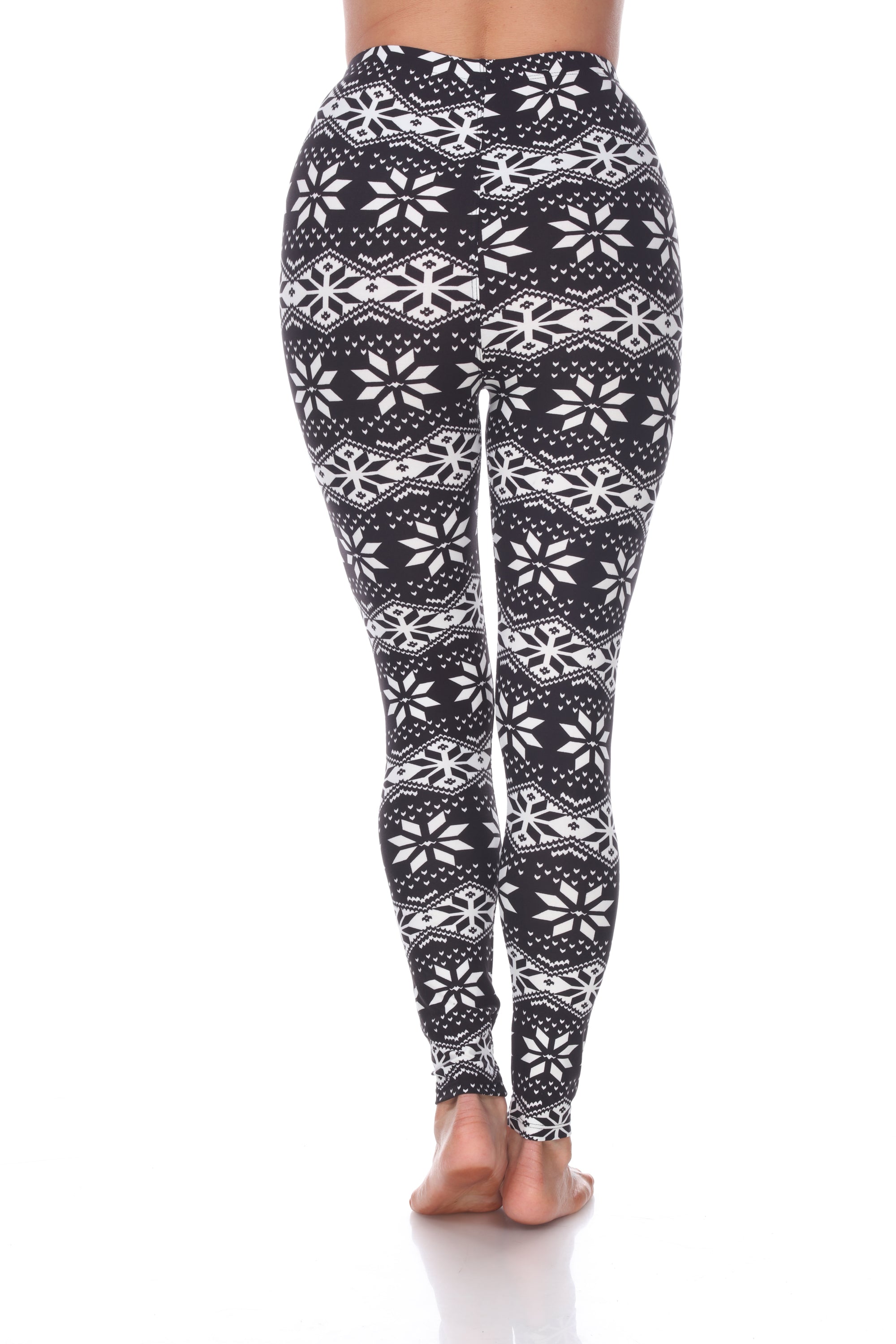  White Mark Women's One Size Fits Most Printed Leggings - one size - Bonton