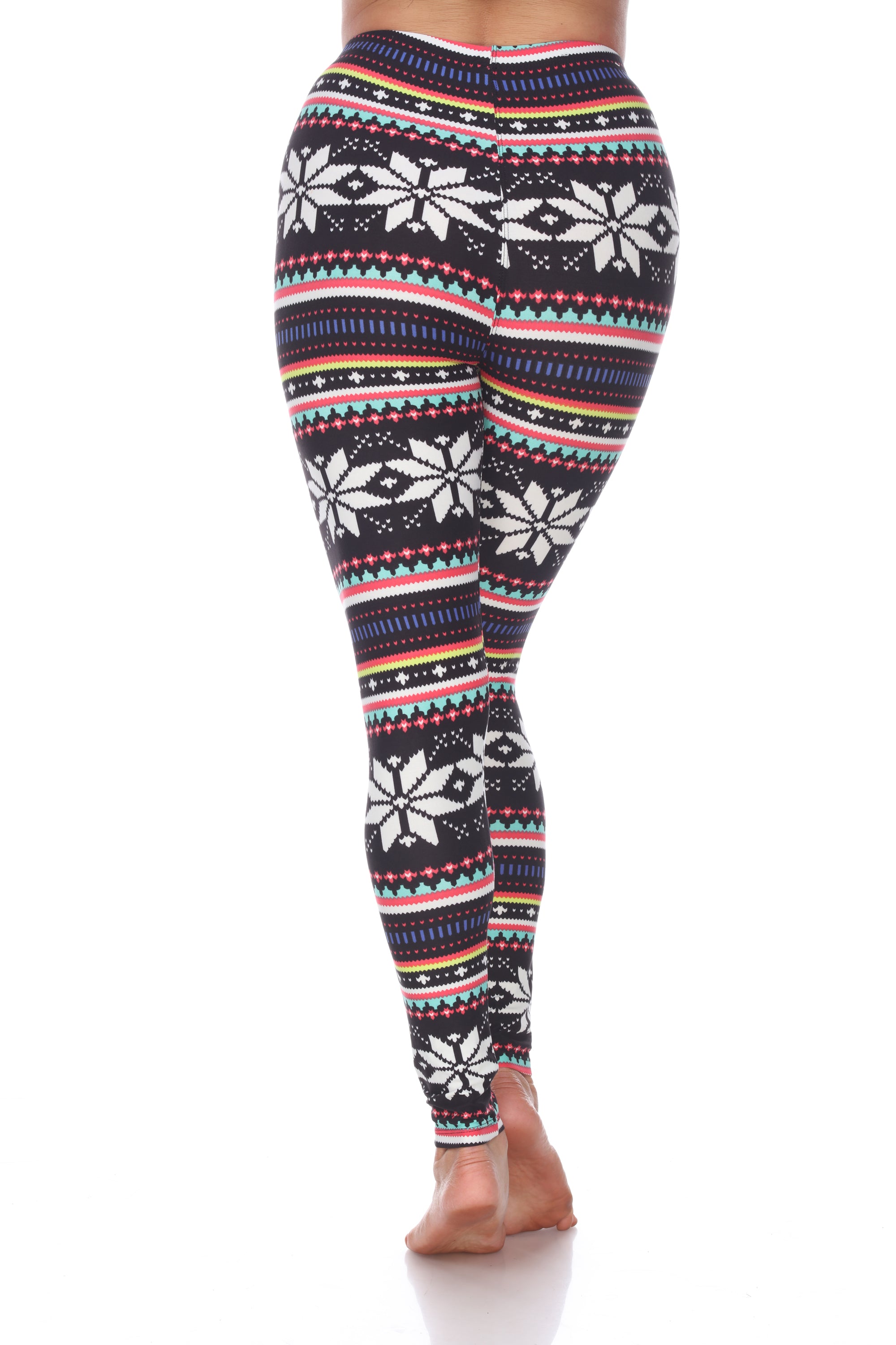  White Mark Women's One Size Fits Most Printed Leggings - one size - Bonton