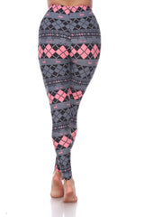 Women's One Size Fits Most Argyle Print Leggings