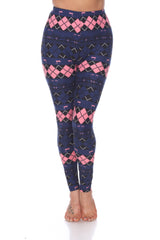 Women's One Size Fits Most Argyle Print Leggings