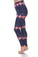 Women's One Size Fits Most Argyle Print Leggings