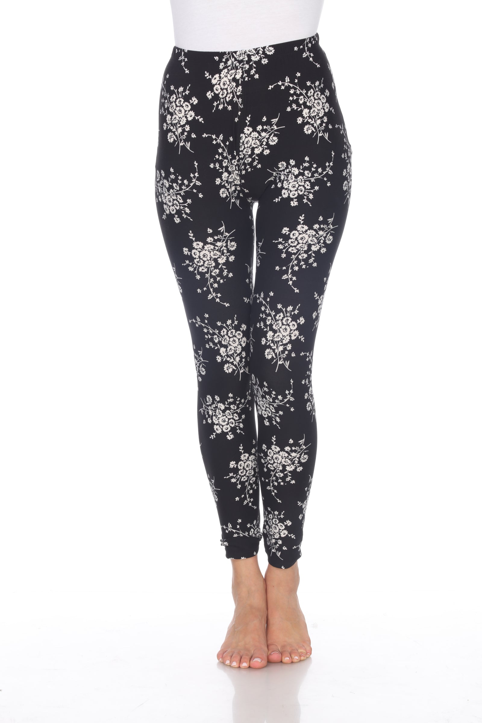  White Mark Women's One Size Fits Most Printed Leggings - one size - Bonton