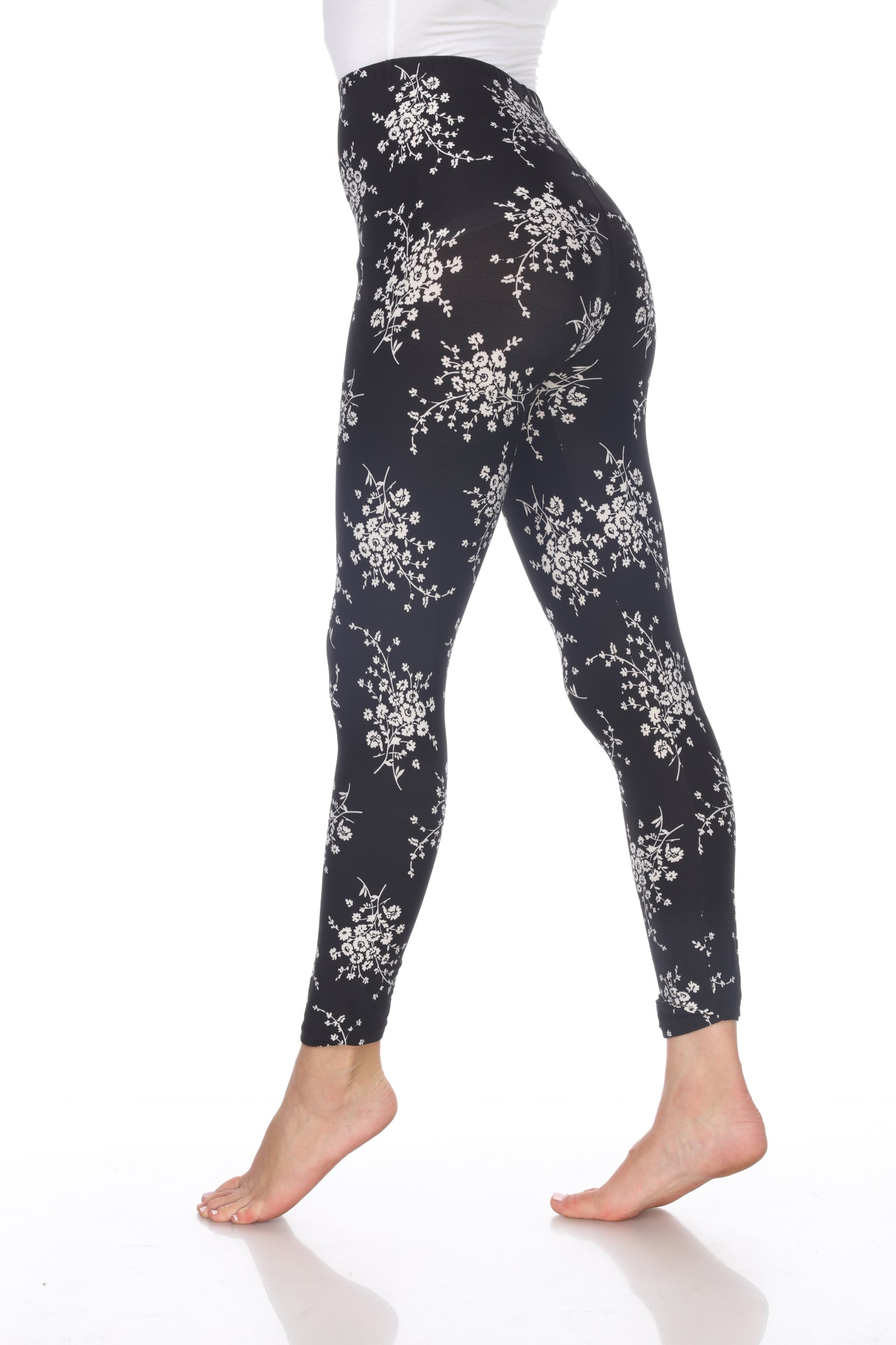  White Mark Women's One Size Fits Most Printed Leggings - one size - Bonton