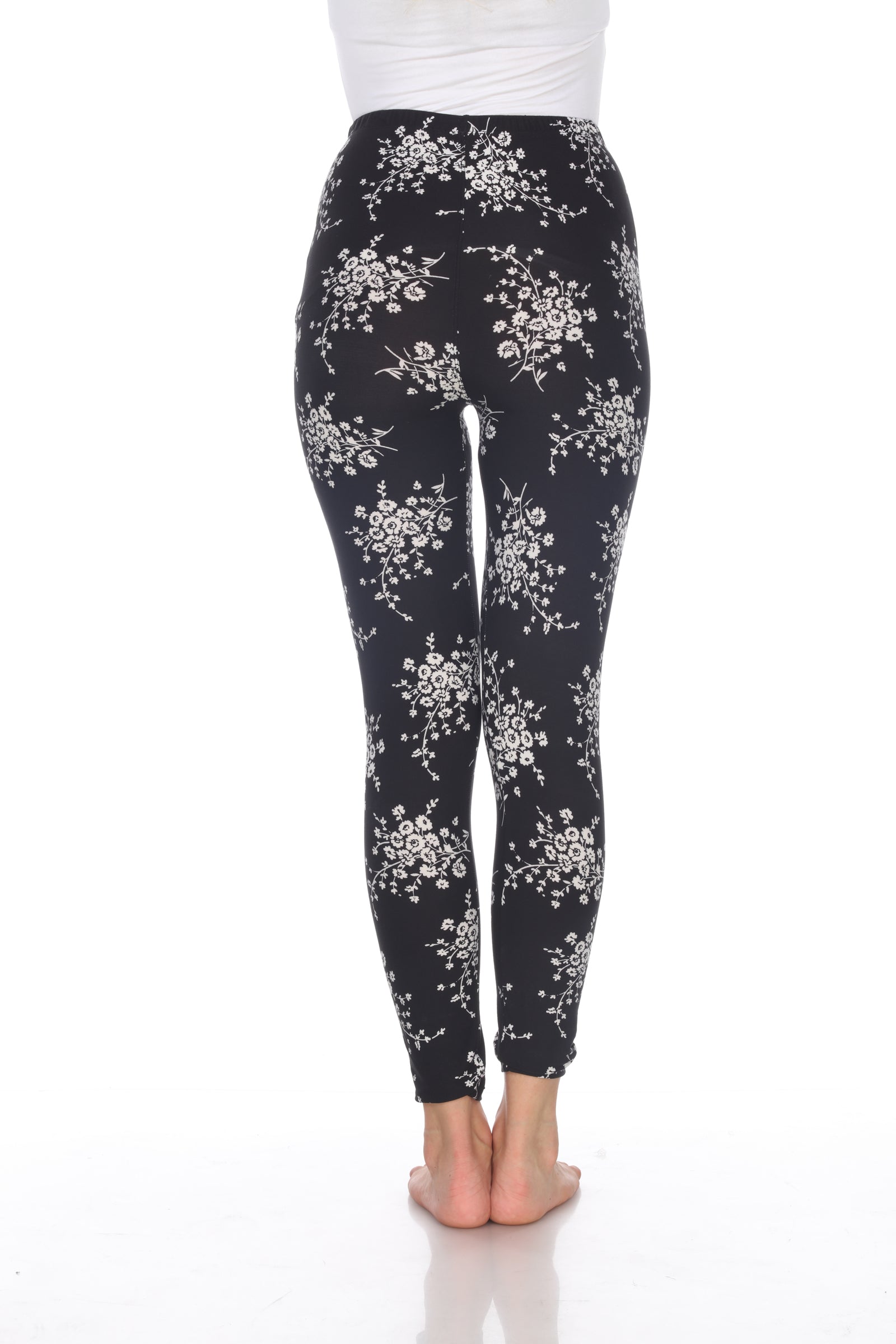  White Mark Women's One Size Fits Most Printed Leggings - one size - Bonton