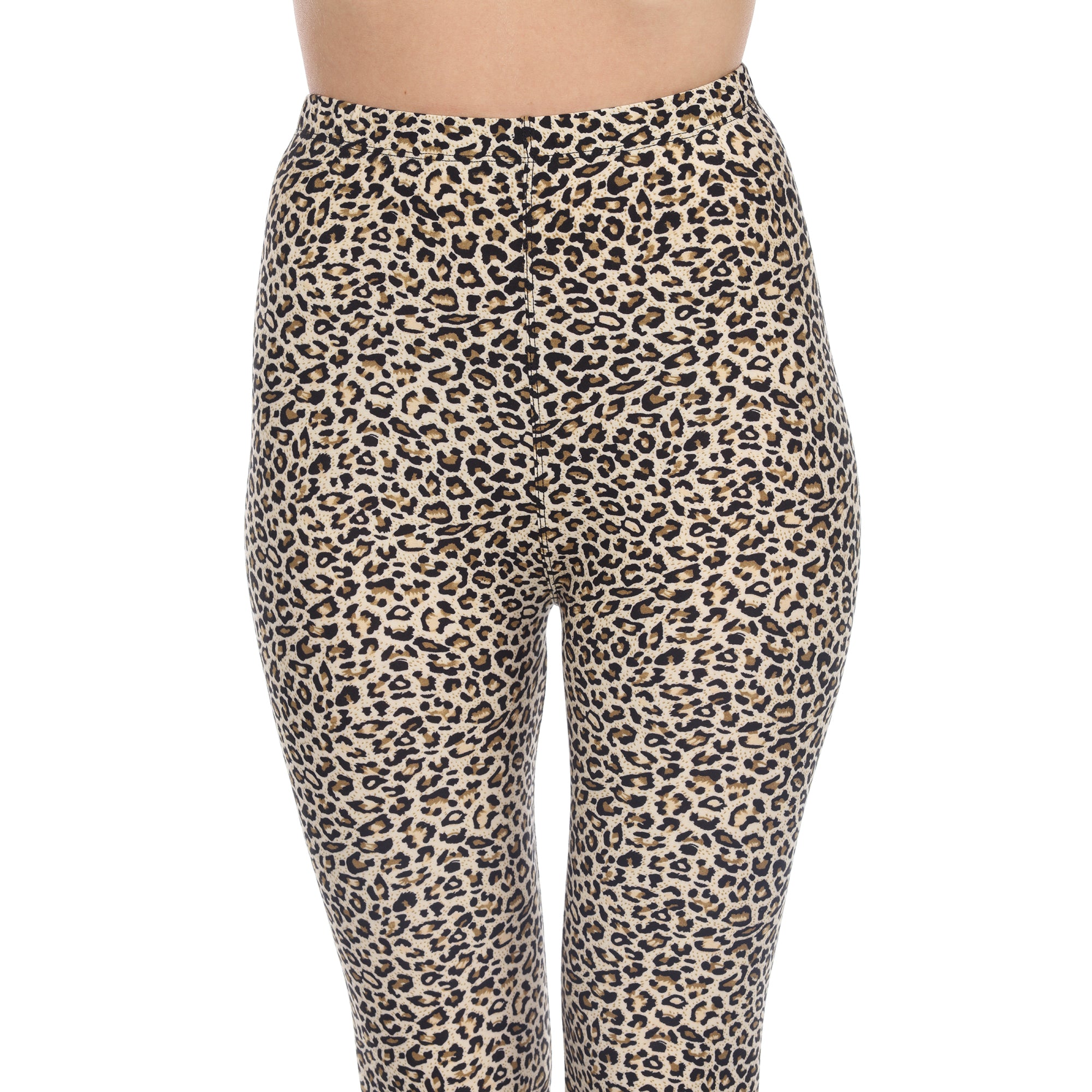  White Mark Super Soft Leopard Printed Leggings - one size - Bonton