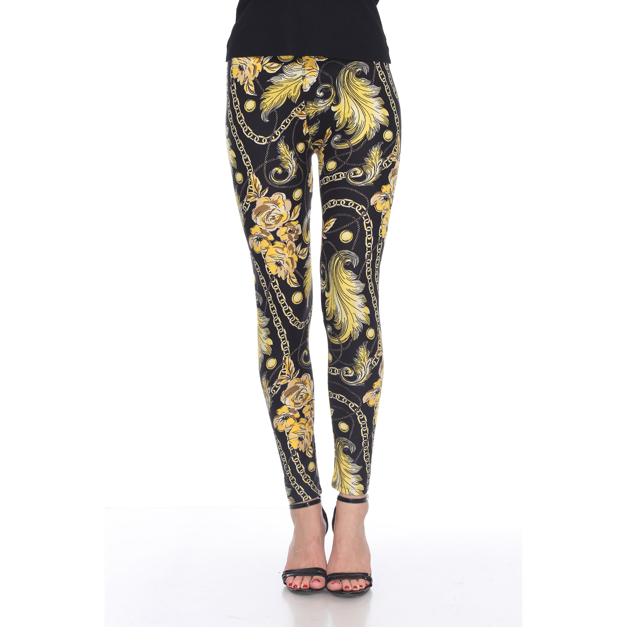  White Mark Super Soft Leopard Printed Leggings - one size - Bonton