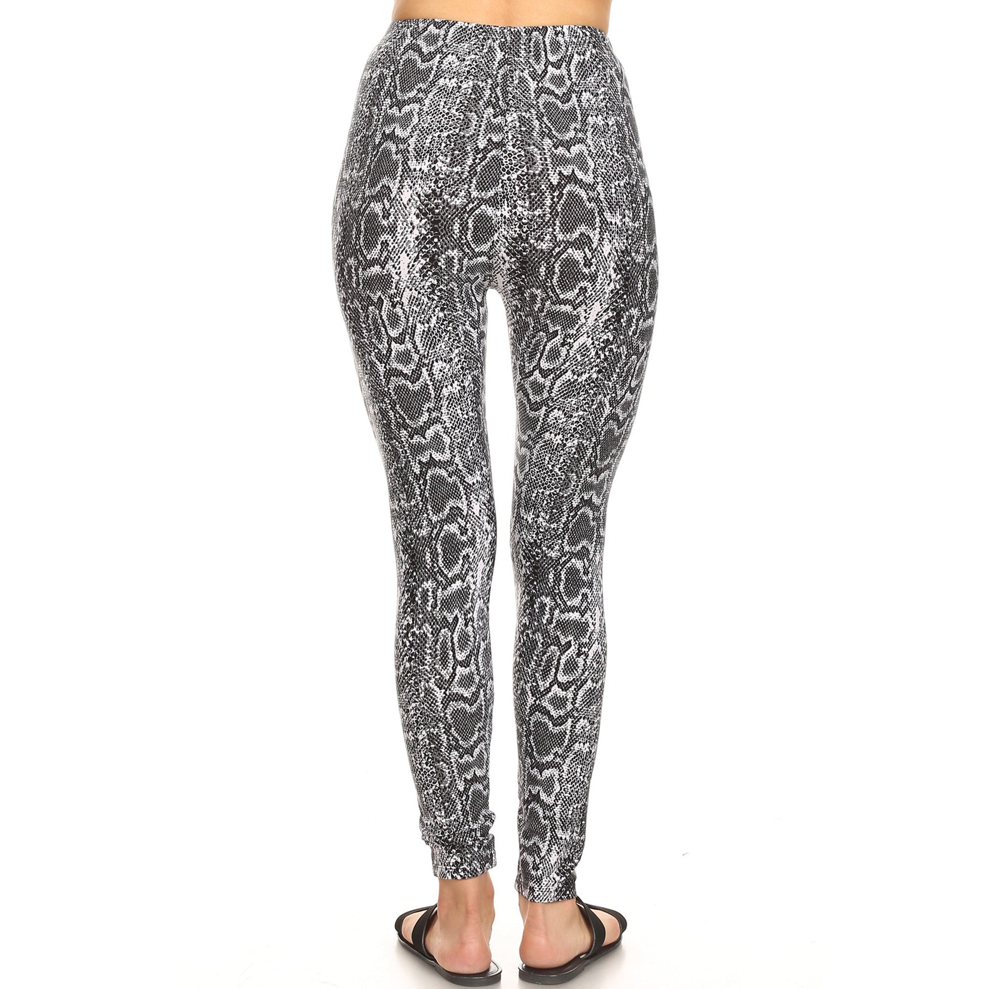  White Mark Super Soft Leopard Printed Leggings - one size - Bonton