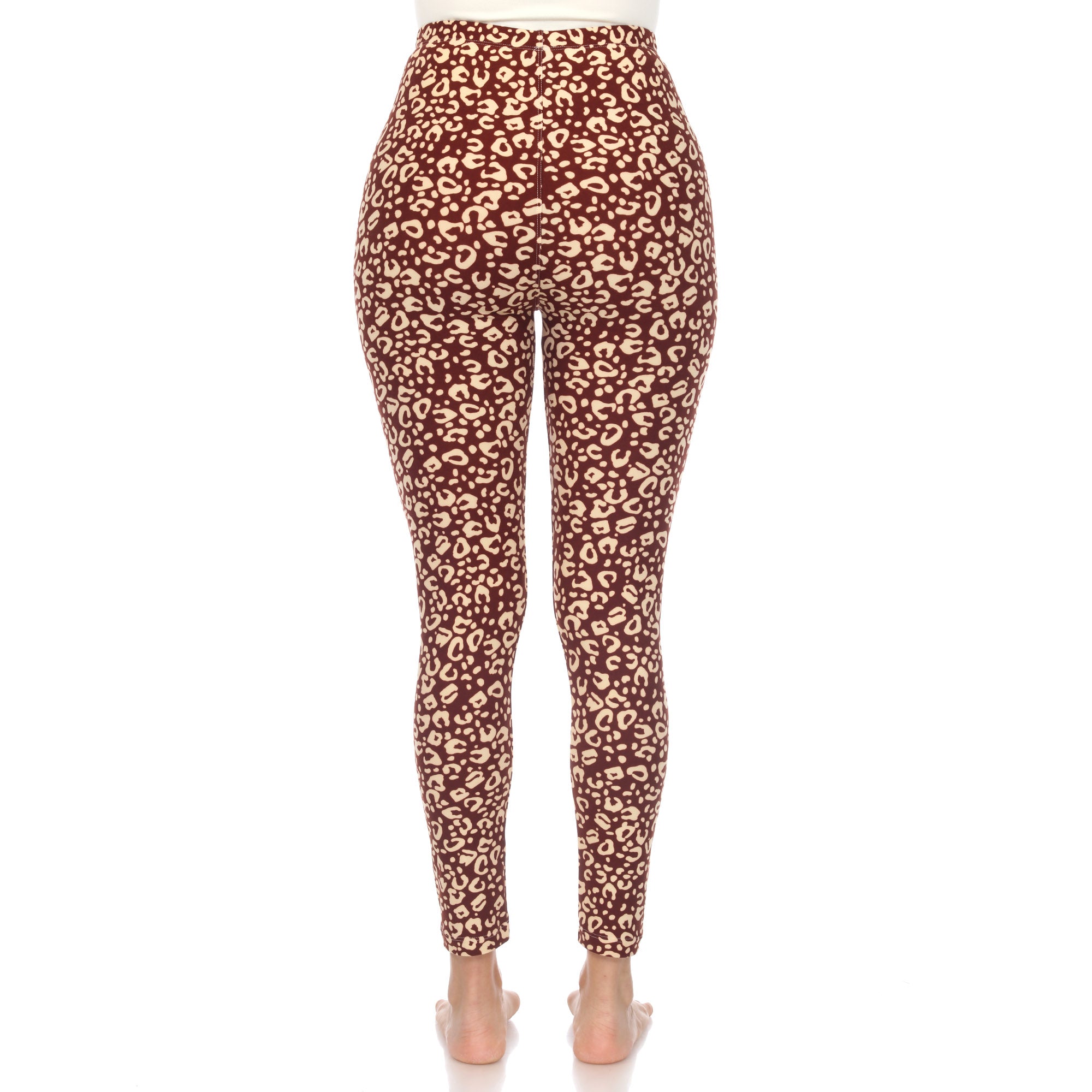  White Mark Super Soft Leopard Printed Leggings - one size - Bonton