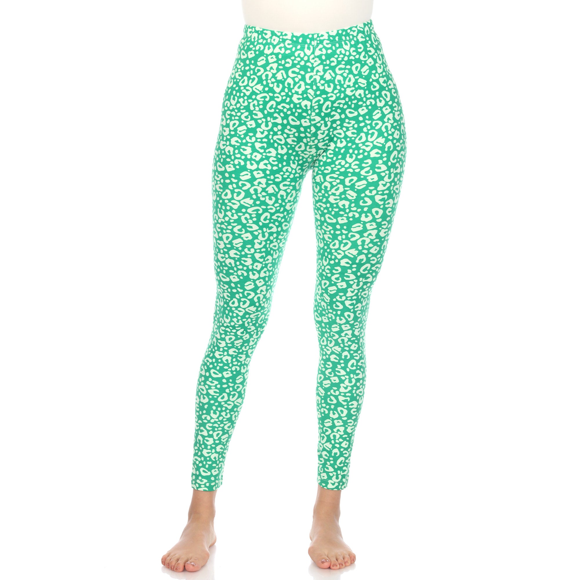  White Mark Super Soft Leopard Printed Leggings - one size - Bonton