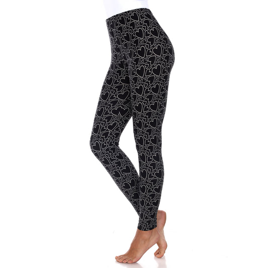 Super Soft Heart Printed Leggings