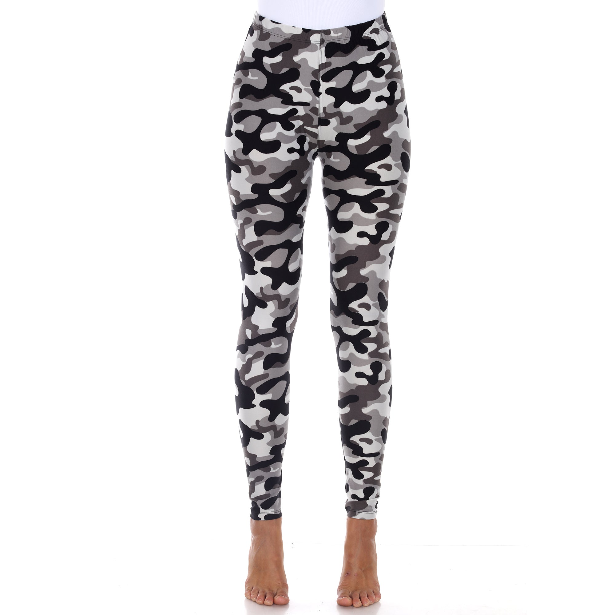  White Mark Super Soft Camo Printed Leggings - one size - Bonton