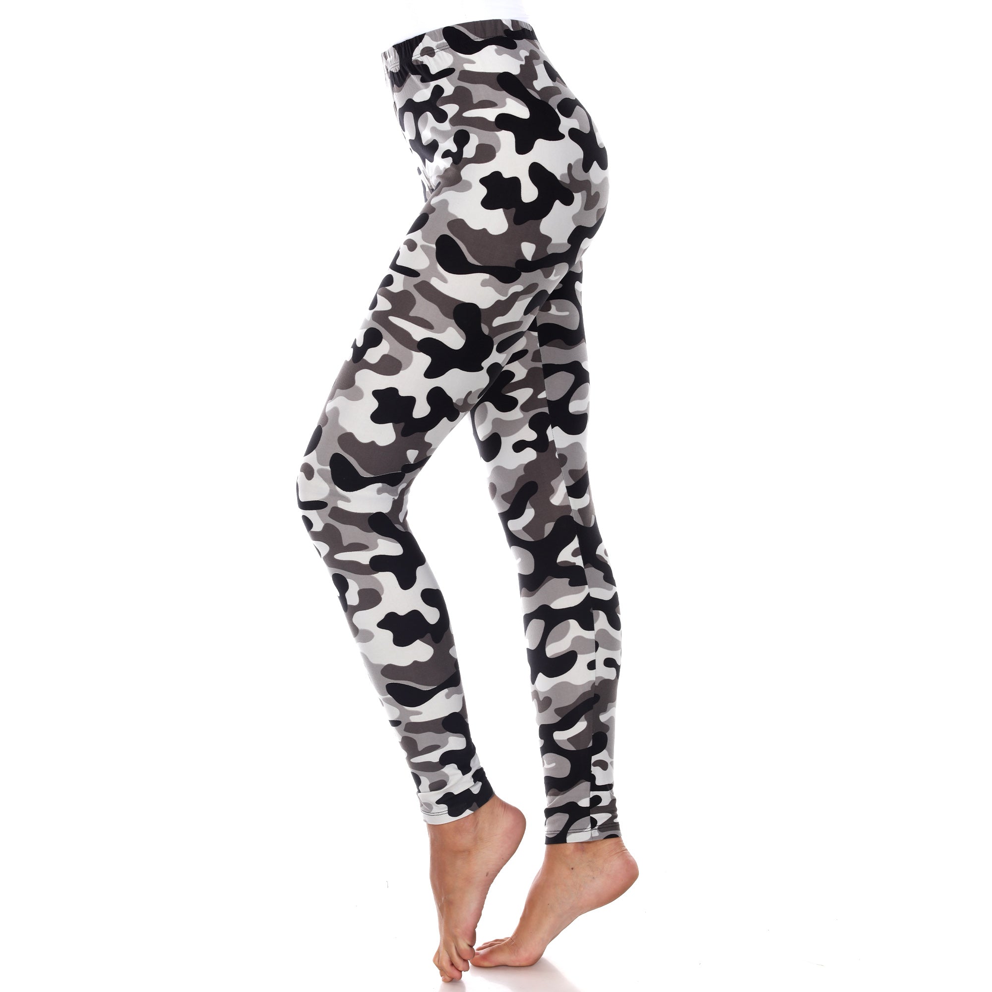  White Mark Super Soft Camo Printed Leggings - one size - Bonton